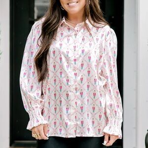 Caroline Nutcracker Long Sleeve Button Down